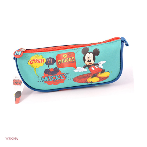 Penare scolare - Penar Pigna Mickey Mouse, etui, triunghiular verde, albastru, 22x11 mm