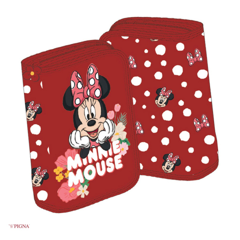 Penare scolare - Penar Pigna Minnie, din poliester, neechipat 1 fermoar 2 extensii, rosu