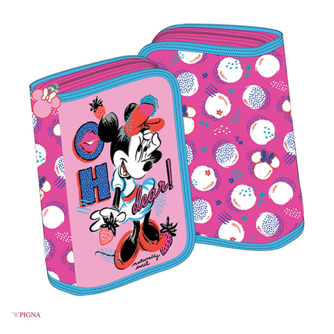 Penare scolare - Penar Pigna Minnie, neechipat 1 fermoar 2 extensii, roz