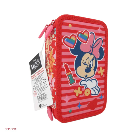 Penar Pigna Minnie, neechipat 3 fermoare mouse oops, rosu [3]