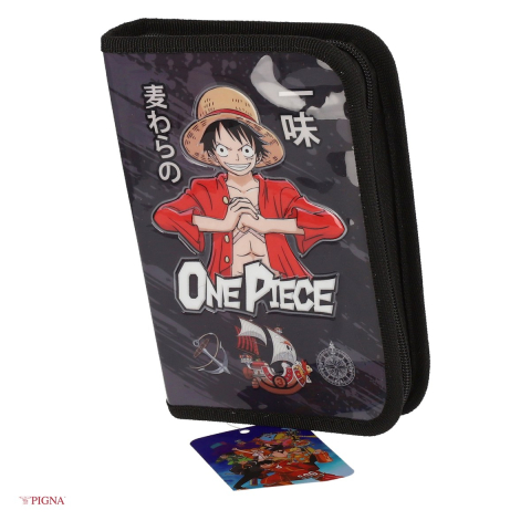 Organizare si arhivare - Penar Pigna One Piece, din textil, neechipat 1 fermoar 2 extensii, negru
