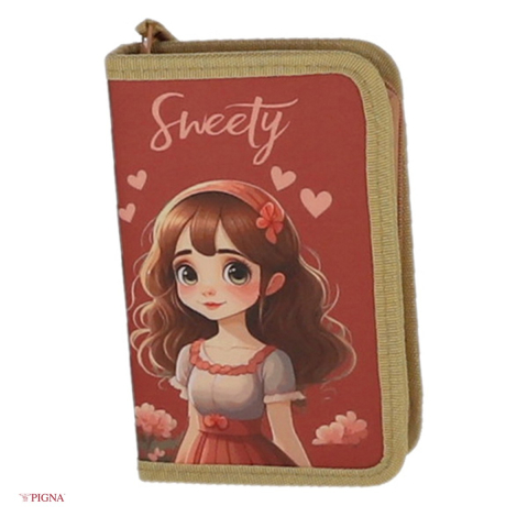 Organizare si arhivare - Penar Pigna Sweety, echipat 31 piese 1 fermoar 2 extensii, maro