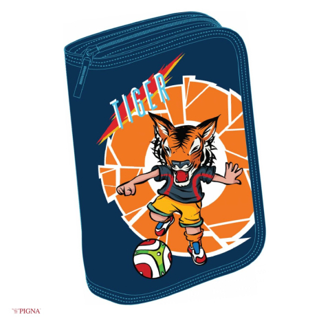 Penare scolare - Penar Pigna Tiger Ball, echipat 31 piese 1 fermoar 2 extensii