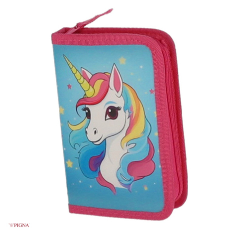 Organizare si arhivare - Penar Pigna Unicorn, echipat 31 piese 1 fermoar 2 extensii, albastru