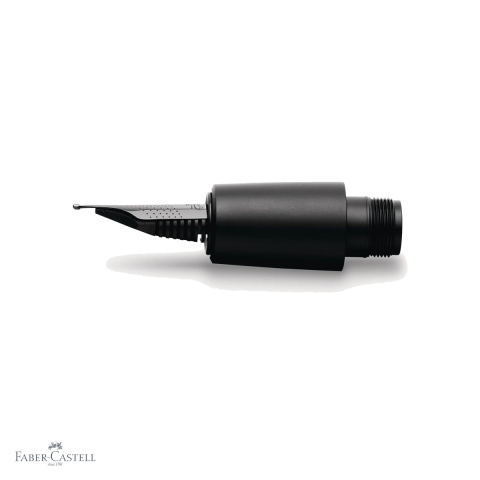 Penita stilou Faber-Castell E-motion Pure Black, otel negru, scriere medie (M) [3]
