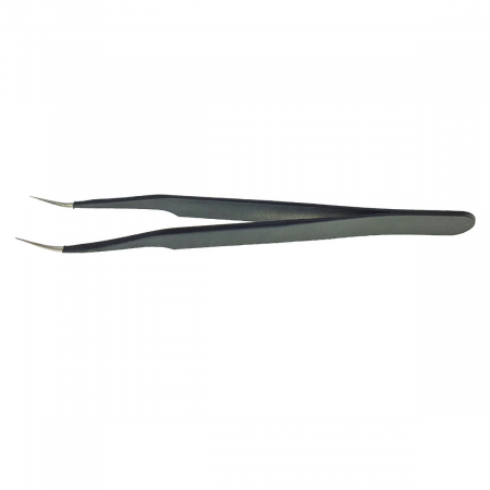 Unelte de mana - Penseta non-magnetica cu varf curbat 8mm, JLY 05 ESD, 127x6mm, anti-statica, din otel inoxidabil