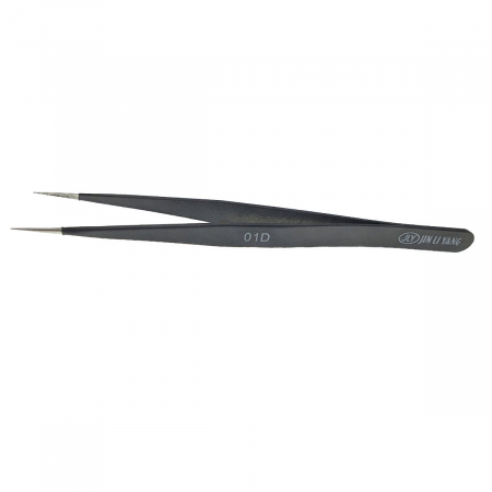 Penseta non-magnetica cu varf drept 15mm, JLY 01D, 131x8mm, anti-statica, din otel inoxidabil [1]