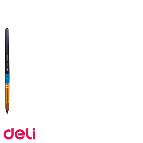 Pensula varf rotund Deli No.10, nailon moale, corp din lemn, pentru pictura si desen [2]