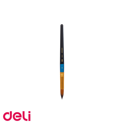Pensule - Pensula varf rotund Deli No.10, nailon moale, corp din lemn, pentru pictura si desen