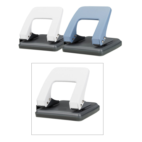 Perforator 20 coli metalic, cu 2 perforatii, diametru 6mm, distanta 80 mm, pentru birou si acasa, culoare asortata [1]