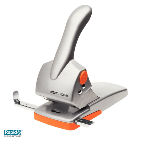Perforator de mare capacitate Rapid HDC65, 65 coli, 119x104x229 mm, argintiu [0]