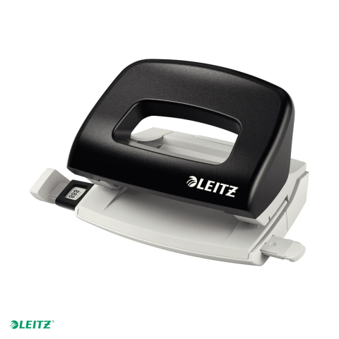 Perforatoare de birou - Perforator Leitz NeXXt 5058, pentru documente perforate, perforare 10 coli, negru