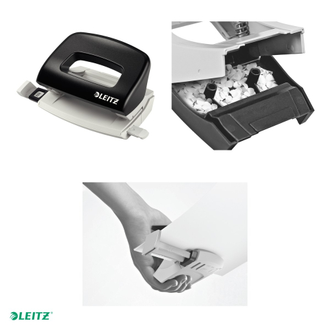 Perforator Leitz NeXXt 5058, pentru documente perforate, perforare 10 coli, negru [3]