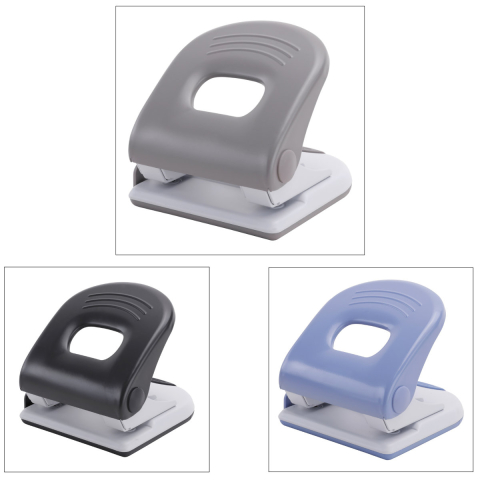 Perforator metalic 40 coli E0120, diametru 6mm, distanta 80 mm, pentru birou si arhivare, culoare asortata [3]