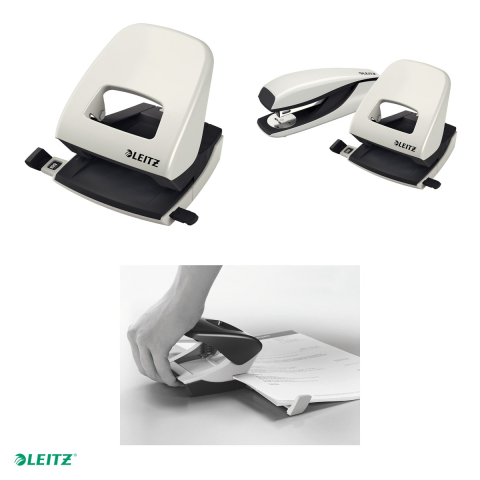 Perforator metalic Leitz 5008 NeXXt Series, perforare 30 coli, pentru documente perforate, gri [3]