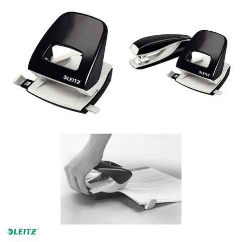 Perforator metalic Leitz 5008 NeXXt Series, perforare 30 coli, pentru documente perforate, negru [3]
