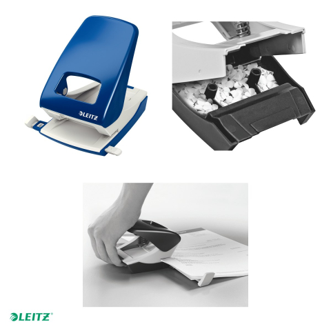 Perforator metalic Leitz 5138 NeXXt Series, perforare 40 coli, pentru documente perforate, albastru [3]