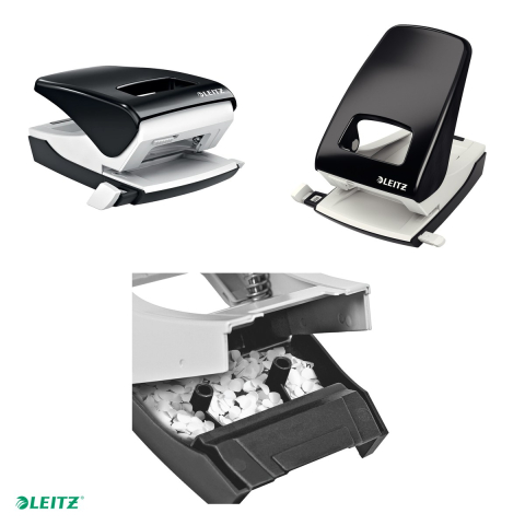 Perforator metalic Leitz 5138 NeXXt Series, perforare 40 coli, pentru documente perforate, negru [3]
