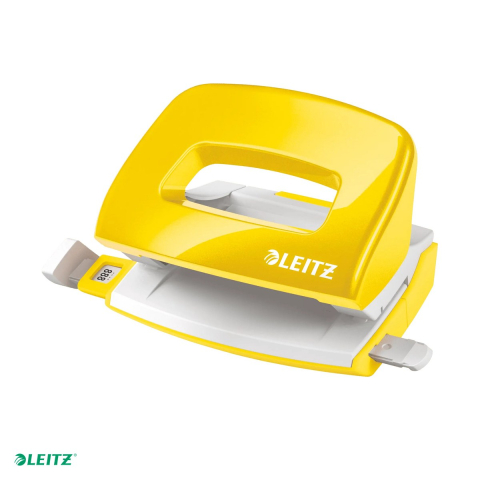 Tehnica de birou - Perforator metalic Leitz WOW 5060 MINI NeXXt Series, perforare 10 coli, galben