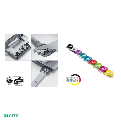 Perforator metalic Leitz WOW 5060 MINI NeXXt Series, perforare 10 coli, rosu [4]