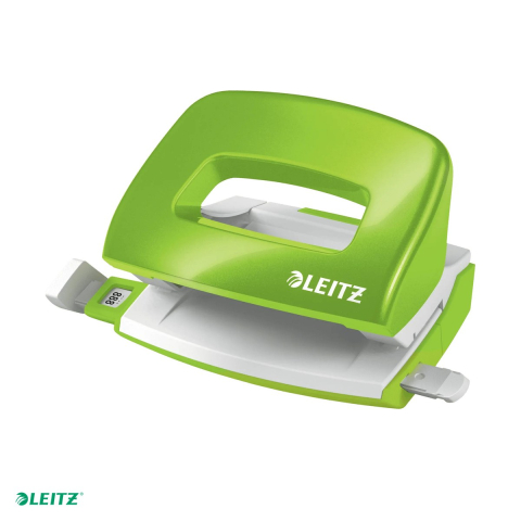 Perforatoare de birou - Perforator metalic Leitz WOW 5060 MINI NeXXt Series, perforare 10 coli, verde