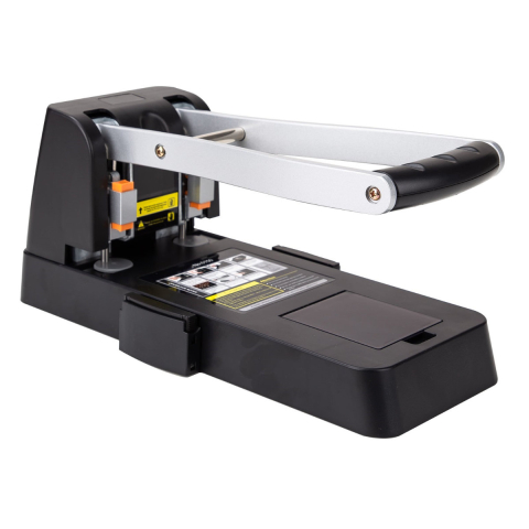 Tehnica de birou - Perforator profesional 150 coli, distanta 80 mm, diametru 6 mm, constructie metalica, negru, pentru arhivare voluminoasa