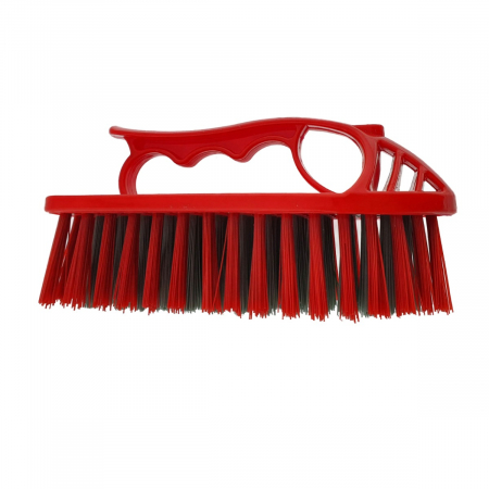 Perie cu maner, pentru curatenie, lungime 135 mm, din plastic, rosie [2]