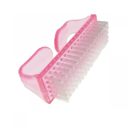 Perie cu maner, pentru unghii, J29-V23 00102, lungime 80mm, in blister, roz [1]
