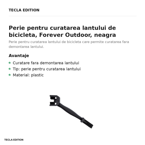 Perie pentru curatarea lantului de bicicleta, Forever Outdoor, neagra [1]