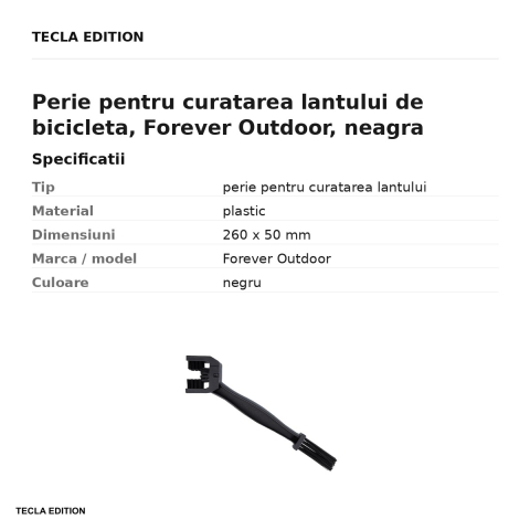 Perie pentru curatarea lantului de bicicleta, Forever Outdoor, neagra [2]
