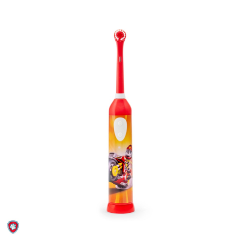 Periute de dinti electrice - Periuta de dinti electrica Paw Patrol Kids Oscillating Moto, IPX4, 2 x baterie AAA, cu 3 capete interschimbabile, 6000 oscilatii pe minut, Rosie