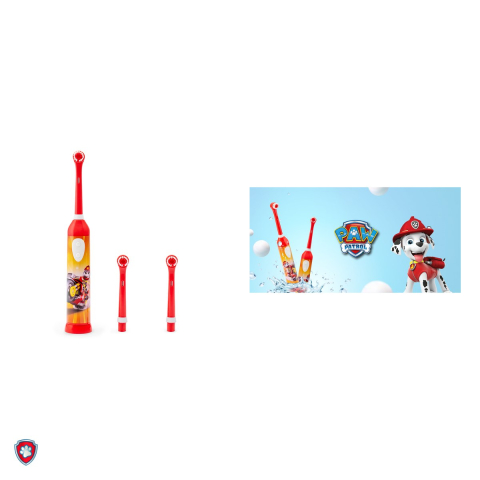 Periuta de dinti electrica Paw Patrol Kids Oscillating Moto, IPX4, 2 x baterie AAA, cu 3 capete interschimbabile, 6000 oscilatii pe minut, Rosie [3]