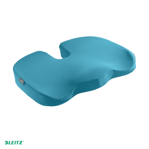 Birou & Ergonomie - Pernuta ergonomica pentru scaun Leitz Cosy, din spuma cu memorie, husa lavabila, 355 x 75 x 455 mm, albastru celest