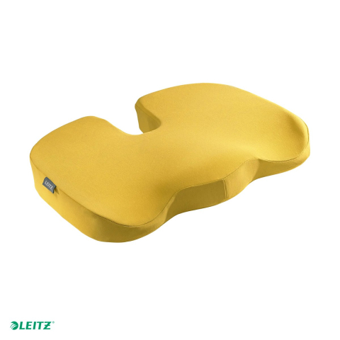 Birou & Ergonomie - Pernuta ergonomica pentru scaun Leitz Cosy, din spuma cu memorie, husa lavabila, 355 x 75 x 455 mm, galben chihlimbar