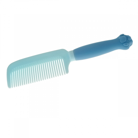 Ingrijire personala - Pieptan cu maner figurina, din plastic moale, pentru copii, G39-V21 60247, albastru