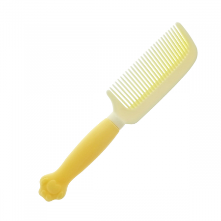 Pieptan cu maner figurina, din plastic moale, pentru copii, G39-V21 60247, galben [2]