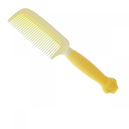 Ingrijire personala - Pieptan cu maner figurina, din plastic moale, pentru copii, G39-V21 60247, galben