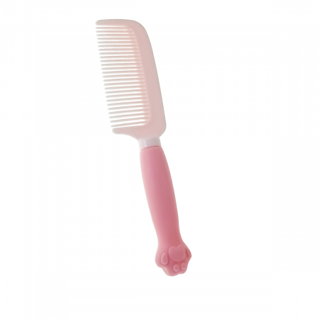 Ingrijire personala - Pieptan cu maner figurina, din plastic moale, pentru copii, G39-V21 60247, roz