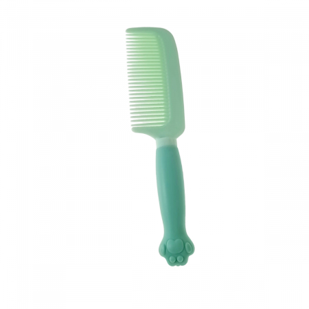 Ingrijire personala - Pieptan cu maner figurina, din plastic moale, pentru copii, G39-V21 60247, verde