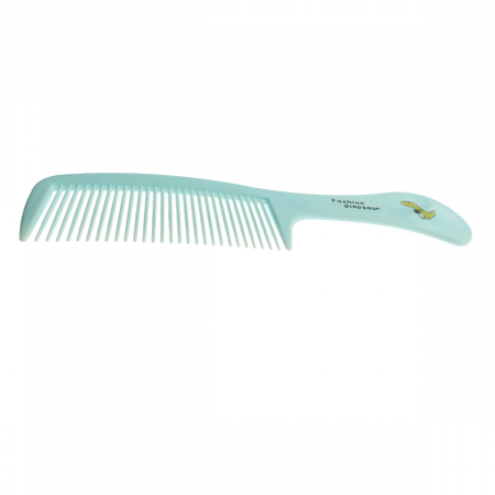 Pieptan cu maner, pentru coafare si ingrijirea parului, lungime 21.5 cm, Fashion dinozaur, 30 dinti rotunjiti, albastru [2]