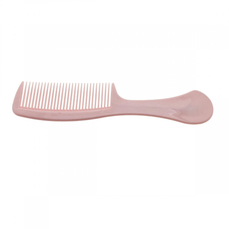 Pieptan cu maner, pentru coafare si ingrijirea parului, lungime 21.5 cm, Fashion dinozaur, 30 dinti rotunjiti, roz [2]