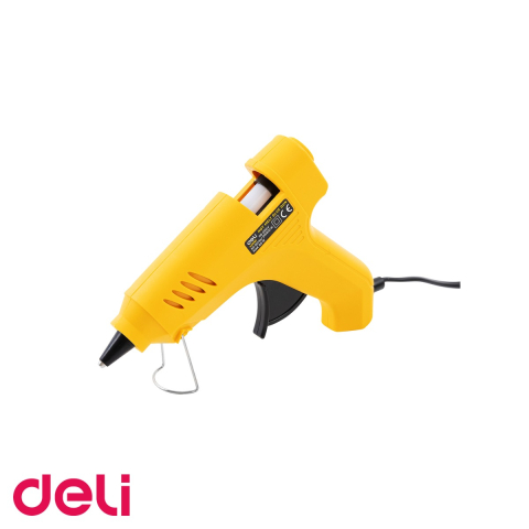 Pistoale de lipit - Pistol de lipit cu lipici topit Deli 60W, timp rapid de incalzire, pentru lemn, carton, plastic si proiecte creative