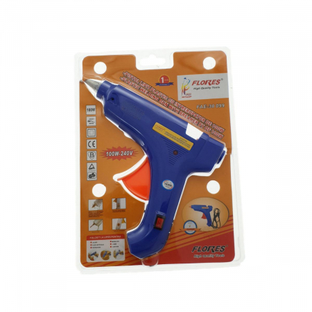 Pistol de lipit din plastic FAE-30099,100w, cu intrerupator, albastru [4]