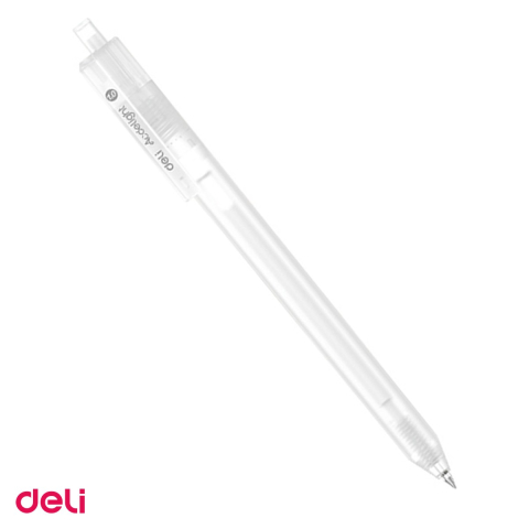 Pixuri - Pix cu gel acrilic Deli G140, cu mecanism, varf 1 mm, cerneala alba