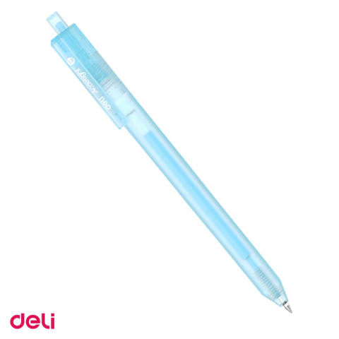 Pixuri - Pix cu gel acrilic Deli G140, cu mecanism, varf 1 mm, cerneala bleu