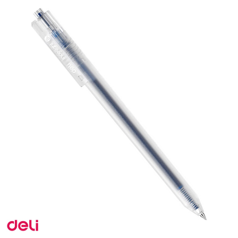 Pixuri - Pix cu gel Deli, cu mecanism, varf 0.5 mm, cerneala albastru inchis