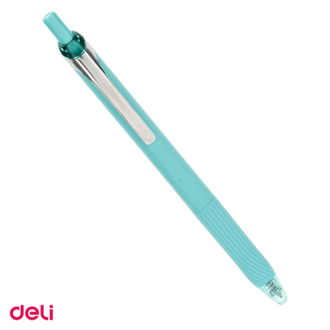 Pixuri - Pix cu gel Deli, cu mecanism, varf 0.7 mm, cerneala neagra