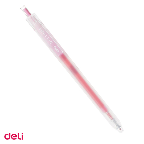 Pixuri - Pix cu gel Deli Delight, cu mecanism, varf 0.5 mm, cerneala roz