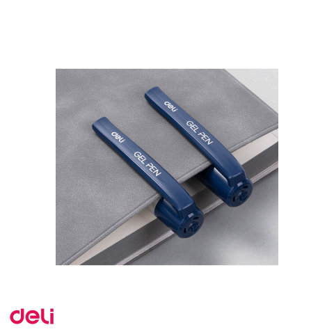 Pix cu gel Deli G159, cu grip, varf 1 mm, cerneala albastra [4]