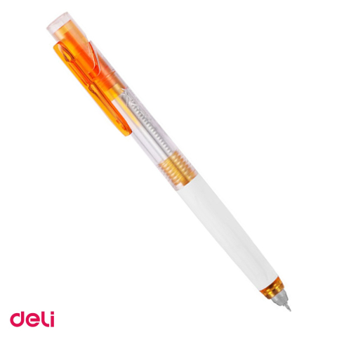 Pixuri - Pix cu gel Deli Hexify, cu mecanism, varf 0.5 mm, cerneala neagra, cu uscare rapida